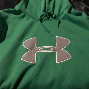 Under Armour Green Hoodie with Gray Logo